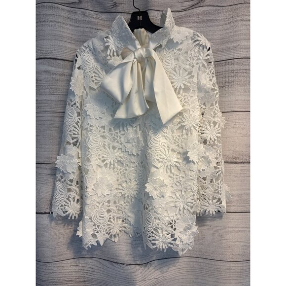NWT Tuckernuck Blanc Guipure Lace Faye top S - Picture 3 of 4